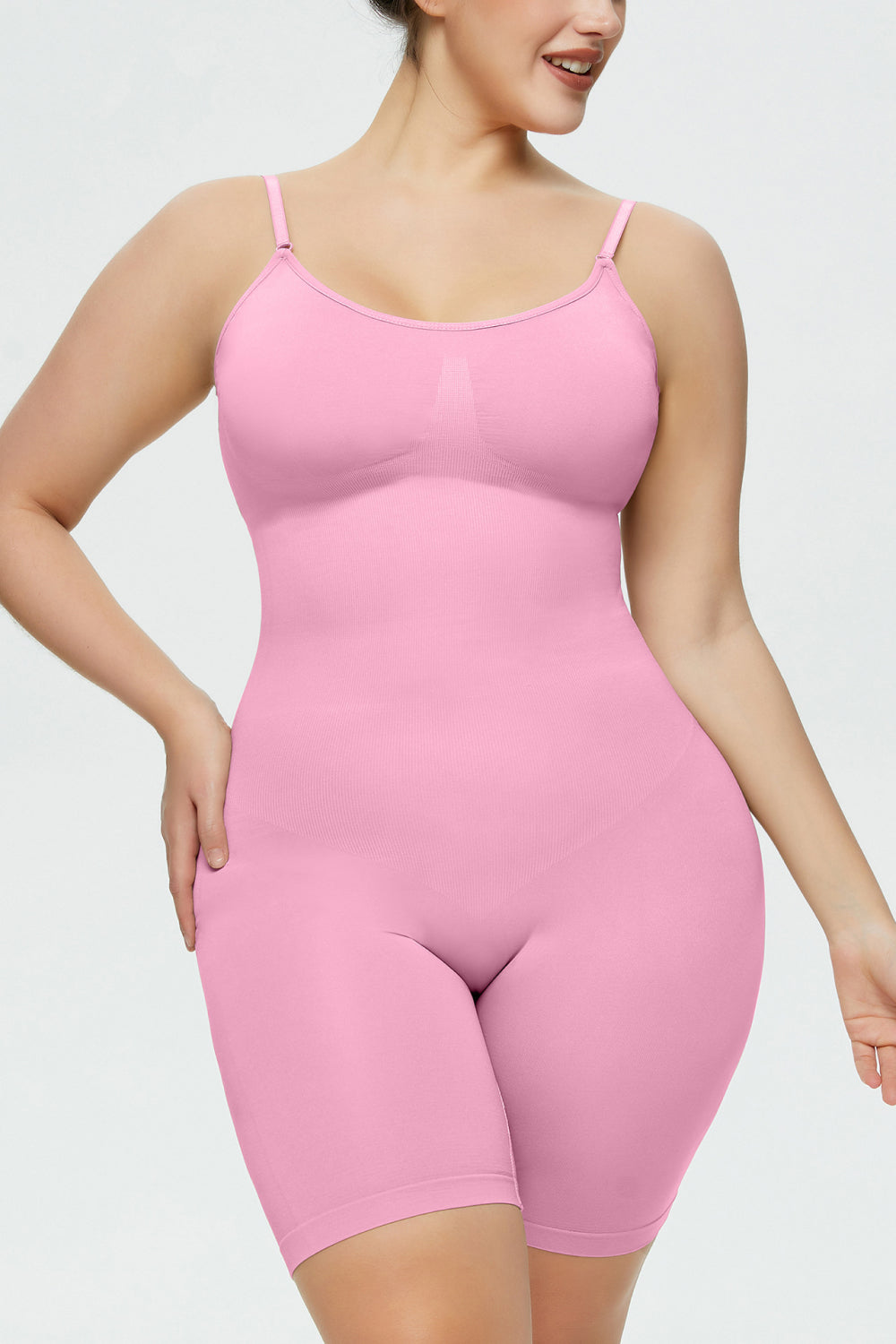 Full Size Spaghetti Strap Shaping Romper - store name